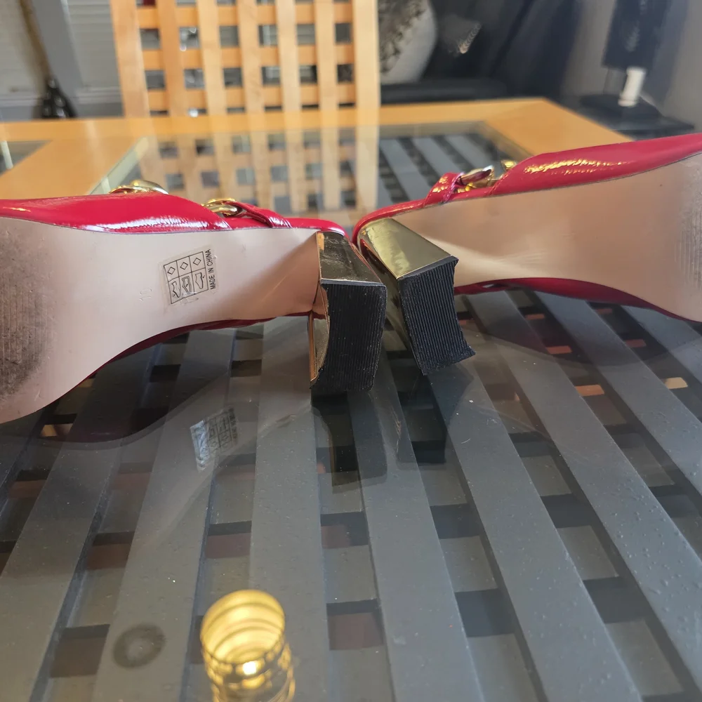 Ninety Union Elegant Red Women's Shoes Worn Once - Picture 5 of 5